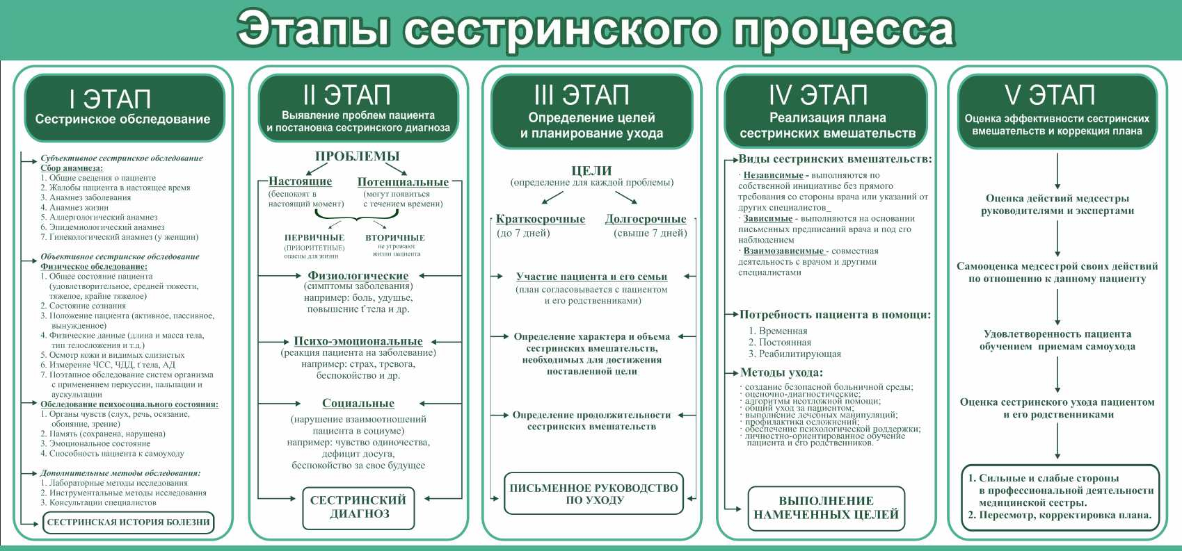 Стенд информационный Этапы сестринского процесса купить в Верхней Салде